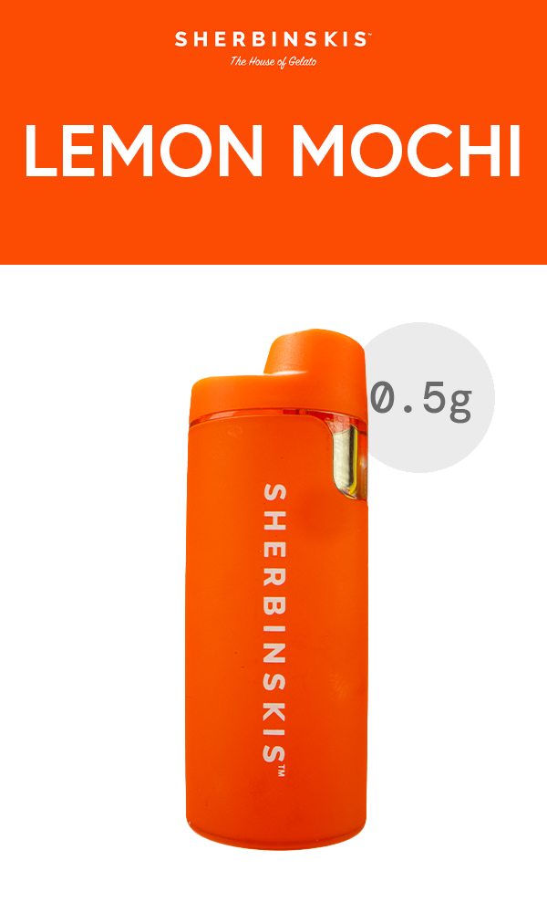 Sherbinski Live Resin Vape 0.5g - Lemon Mochi - The Flowery Shop